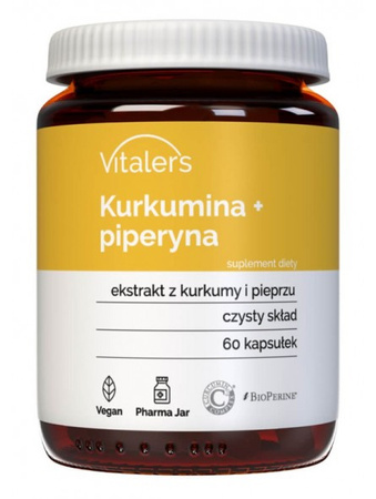 Vitaler's Kurkumina 500mg + Piperyna 5mg 60 kaps.
