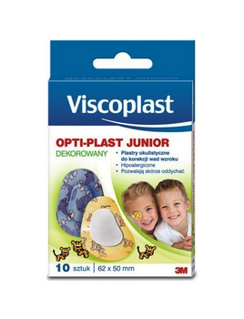 Viscoplast Opti-plast Junior plaster okulistyczny dekorowany 62 x 50 mm 10 sztuk