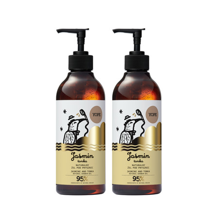 Zestaw: 2x Yope Jaśmin & Tonka – naturalny żel pod prysznic 400ml