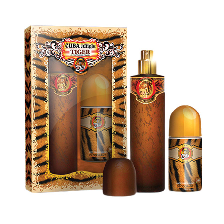 Cuba Jungle Tiger zestaw woda perfumowana spray 100ml + dezodorant roll-on 50ml