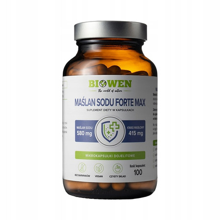 Biowen Zestaw na UKŁAD POKARMOWY Maślan Sodu Forte Max (100 kaps.) +Enzymax Complex+ (90 kaps.)