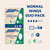 Vuokkoset, BIO, NORMAL WINGS, Podpaski ze skrzydełkami, DUOPACK (2 x 12 szt.)