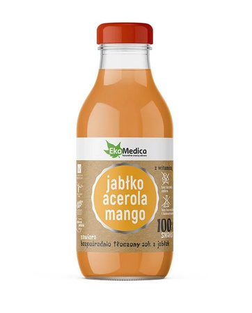 EkaMedica Sok 100% Jabłko Acerola Mango 300 ml