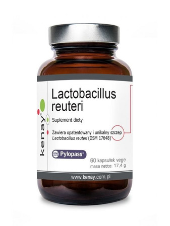KENAY Lactobacillus reuteri Pylopass® na wsparcie żołądka i prawidłowego funkcjonowania układu pokarmowego 60 kaps.