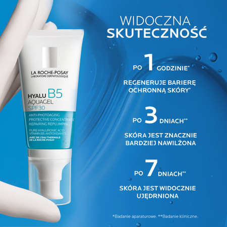 La Roche-Posay − Hyalu B5 Aquagel SPF30, koncentrat przeciwstarzeniowy do wszystkich rodzajów skóry − 50 ml