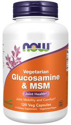 NOW FOODS Vegetarian Glucosamine & MSM (120 kaps.)
