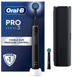 ORAL-B BRAUN SZCZOTECZKA ELEKTRYCZNA PRO3 3500 BLACK D505.513.3X (1x rączka, 2x koń.SENSI, 1x etui, ładowarka)