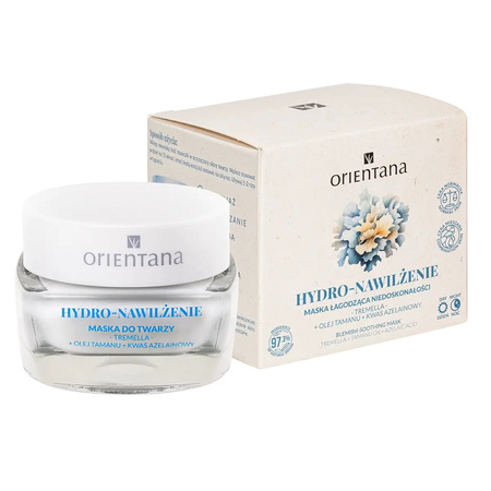 Orientana Hydro Nawilżenie Maseczka Łagodząca Niedoskonałości Tremella Olej Tamanu Kwas Azelainowy, 50ml