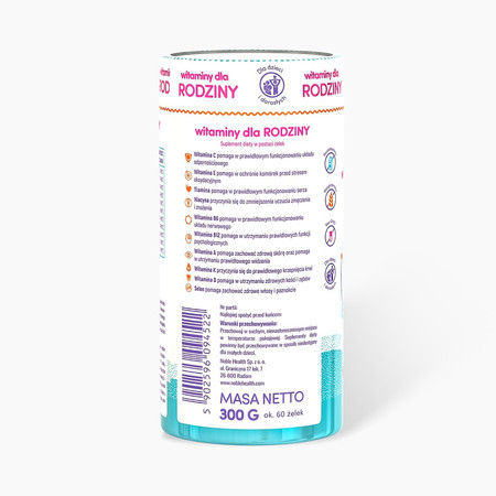 Noble Health MultiWitaminy dla rodziny w postaci żelek 300 g