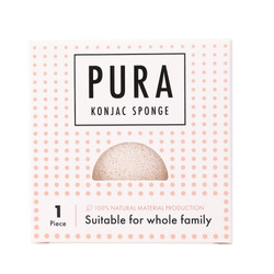 Pura Konjac Sponge gąbka do mycia twarzy White