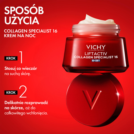 Vichy Liftactiv Collagen Specialist przeciwzmarszczkowy krem na noc 50 ml