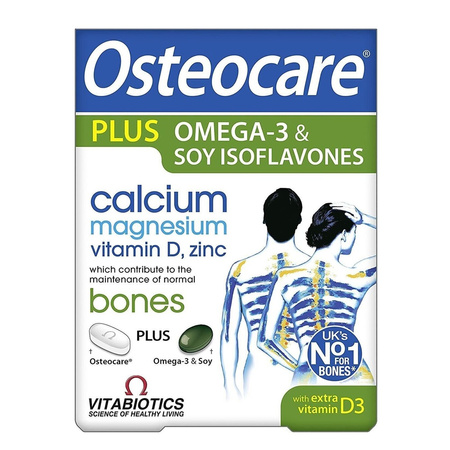 Vitabiotics Osteocare Plus Omega-3 & Soy Isoflavones suplement diety 84 kaps.