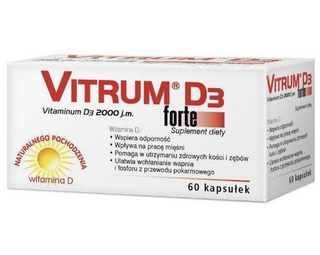 Vitrum D3 forte 60 kapsułek