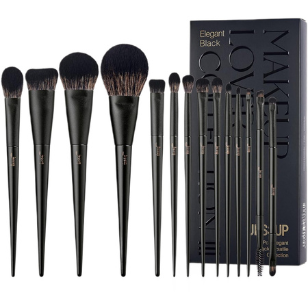 Matte Black Versatile Brush Collection zestaw pędzli do makijażu T336 14szt.