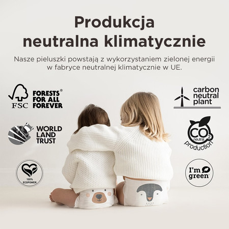 Kit & Kin, Pieluszki Jednorazowe 1 Mini (2-5 kg), Owieczka/Sówka, 38 szt.