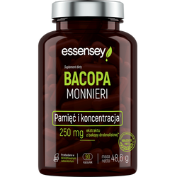 Essensey BACOPA MONNIERI suplement na pamięć i koncentrację 90 kaps