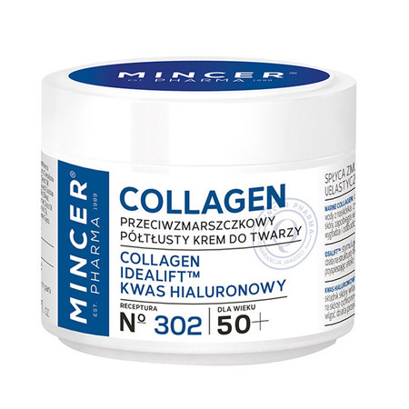 Mincer Pharma Collagen 50+ Krem półtłusty przeciwzmarszczkowy nr 302 50ml