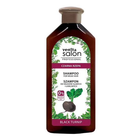 Venita Salon Professional Shampoo For Week Hair szampon ziołowy do włosów słabych i łamliwych Czarna Rzepa 500mlVenita