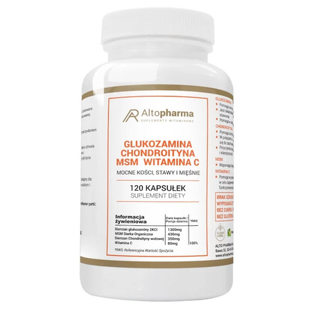 Altopharma Glukozamina Chondroityna MSM Witamina C 120 kaps.
