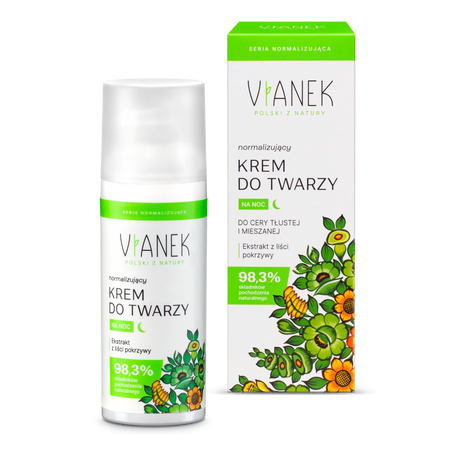 Vianek, Normalizujący krem do twarzy na noc, 50 ml