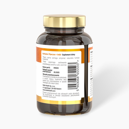 Noble Health Kurkuma i Piperyna + Imbir 60 kaps.