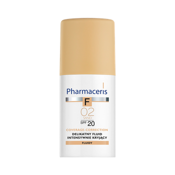 Pharmaceris F Coverage-Correction delikatny fluid intensywnie kryjący SPF 20 02 sand (piaskowy) 30 ml