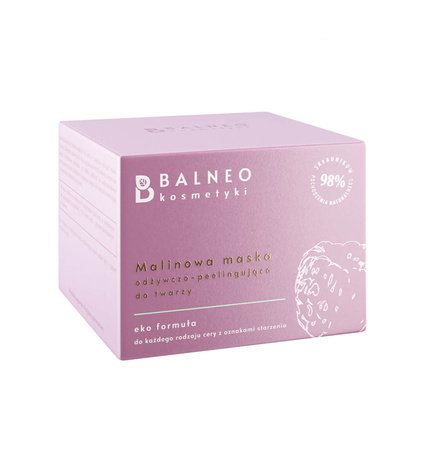 Balneokosmetyki - Malinowa maska odżywczo-peelingująca do twarzy 50ml