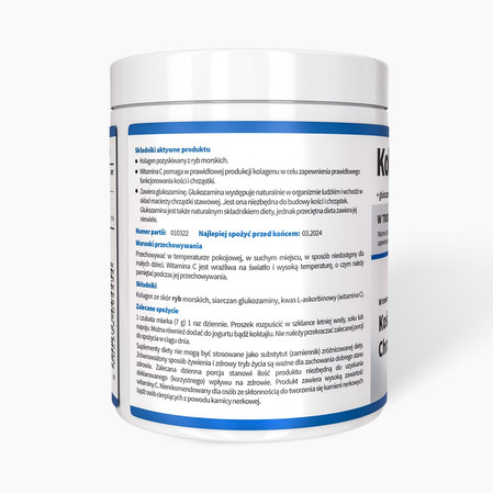 Noble Health Kolagen + glukozamina i witamina C − 100 g