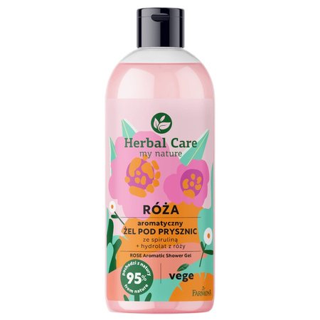 FARMONA Herbal Care Aromatyczny Żel pod prysznic ze spiruliną - RÓŻA 500ml