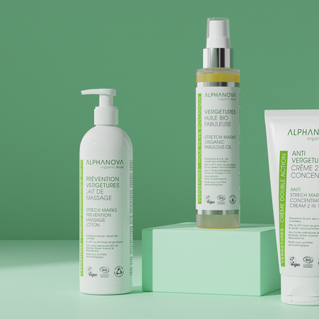 Alphanova Sante, Mleczko przeciw rozstępom, buteleczka z pompką, 400ml