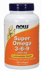 Now - Super omega 3-6-9 - 1200 mg  - 180 kaps