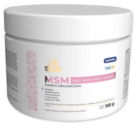 SLAVITO MSM siarka organiczna - Kości, skóra, włosy, paznokcie 150g