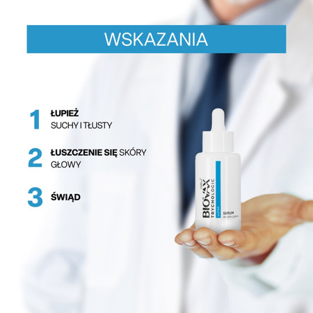 L'biotica Biovax Trychologic serum do skóry głowy łupież 50 ml