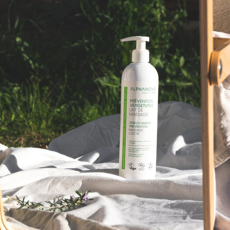 Alphanova Organic Mum, Mleczko do ciała przeciw rozstępom, 400 ml