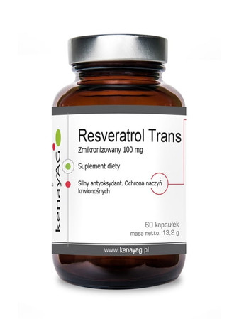 KENAY Resveratrol Trans zmikronizowany na wsparcie układu sercowo-naczyniowego i ochrony antyoksydacyjnej organizmu 60 kaps.