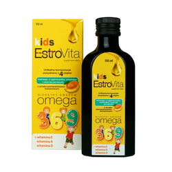 EstroVita Kids Omega 3-6-9 dla dzieci 150 ml smak banan-pomarańcza