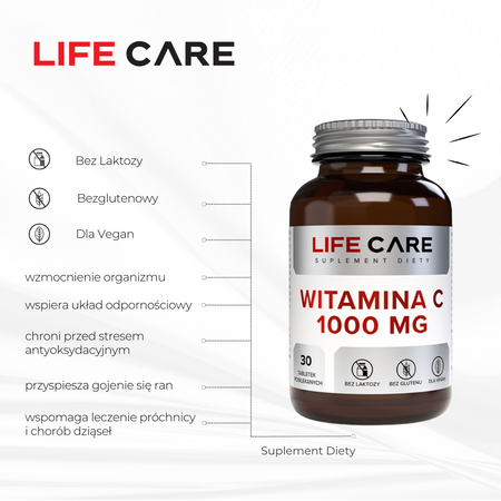Life Care Witamina C 1000 mg − 30 tabl.