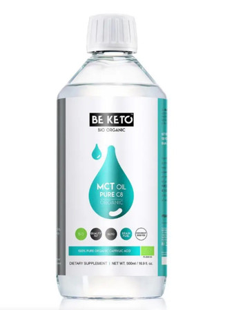 BeKeto - Organiczny Bio Olej MCT 100% C8 - kwas kaprylowy - 500ml