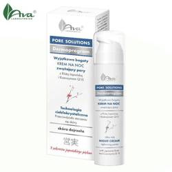 Krem na noc zwężający pory z różą japońską i koenzymem Q10 do cery dojrzałej - AVA PORE SOLUTION
