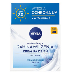 24H Nawilżenia odświeżający krem na dzień SPF30 cera normalna 50ml