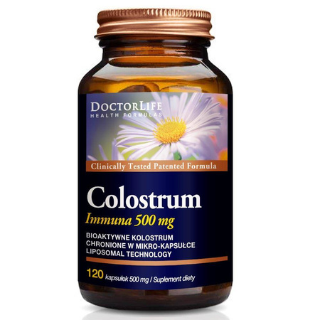 Doctor Life Colostrum Immunab bio-aktywne kolostrum 500mg suplement diety 120 kaps.