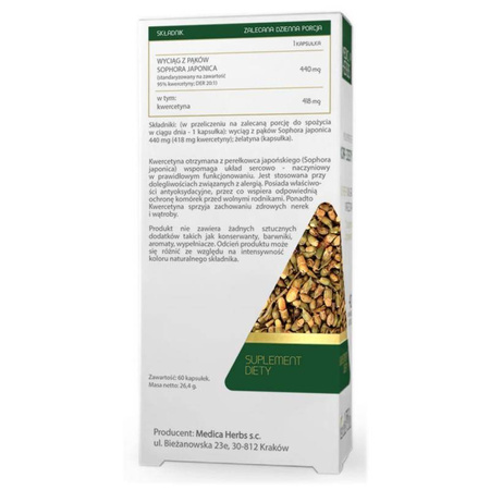 Medica Herbs Kwercetyna 60 kapsułek 95% Kwercetyny 60 kaps