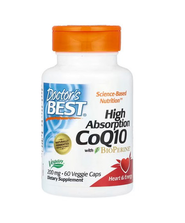 Koenzym Q10 200 mg i Piperyna BioPerine - Vegan (60 kaps.)