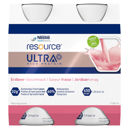 Resource Ultra + Strawberry 4 x 200ml