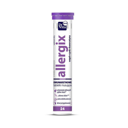 Allergix o smaku cytrynowym 24 tabletki musujące