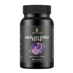 BetterMe Maślan Sodu Forte 770 mg wsparcie dla zdrowych jelit 100 kaps.