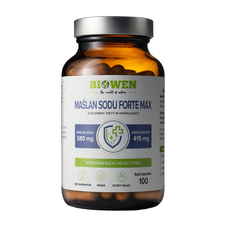 Biowen Maślan sodu Forte Max 580 mg 100 kaps.