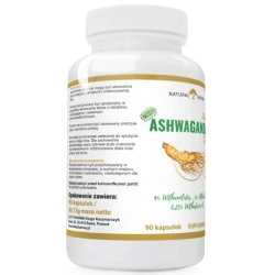 Natural Herbs Ashwagandha Ekstrakt 777Mg 9% Witanolidów  Żeń Szeń Indyjski VEgE 90 kaps.