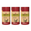 Zestaw: 3x Sattva - Henna Naturalna ziołowa farba do włosów Czerwone Wino 150g