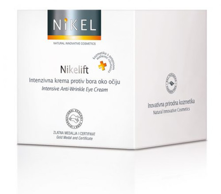Nikel, NIKELIFT, Przeciwzmarszczkowy krem pod oczy z pomarańczą, kwiatem immortelle, olejkiem sezamowym i wit. E, 15 ml